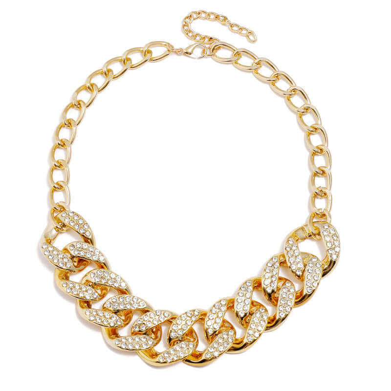 Short Diamond CCB Vintage Geometric Necklace