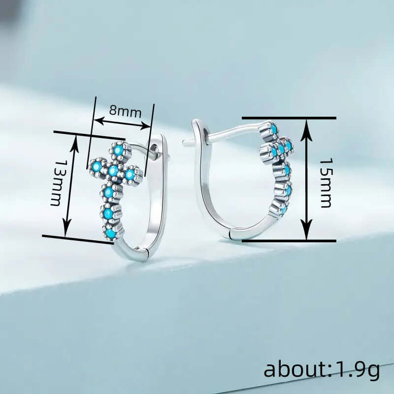 Geometric Cross Ear Clip Exquisite Matching Simple Female