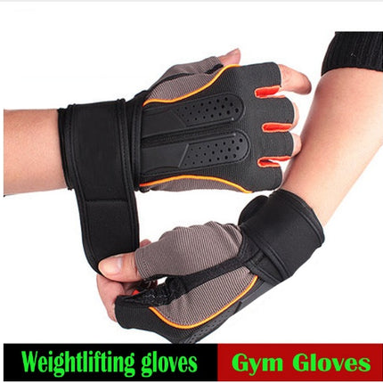 Unisex Tactical Weight Lifting Gym Gloves with wrist support and padded palms for enhanced grip and protection during gym workouts and fitness training.
