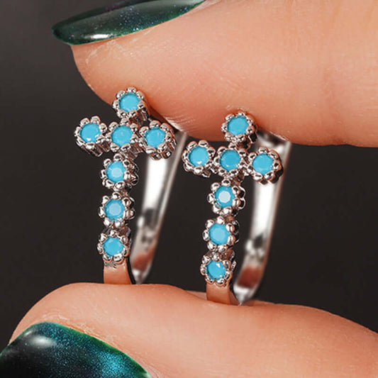 Geometric Cross Ear Clip Exquisite Matching Simple Female